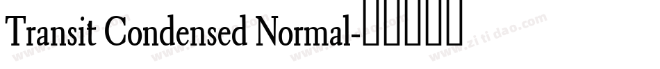 Transit Condensed Normal字体转换